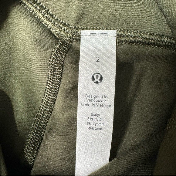 Lululemon Align High Rise Pant Leggings with Pockets Dark Olive Green Size 2 NWT - Picture 8 of 11